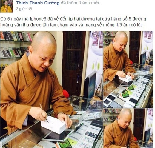 Nhà sư 'sờ iPhone 6 lấy lộc': Tôi nổi tiếng ở tư cách
