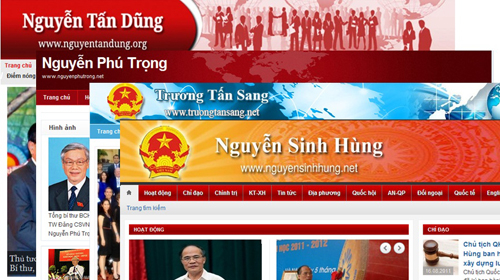 Tràn lan web mạo danh lãnh đạo.
